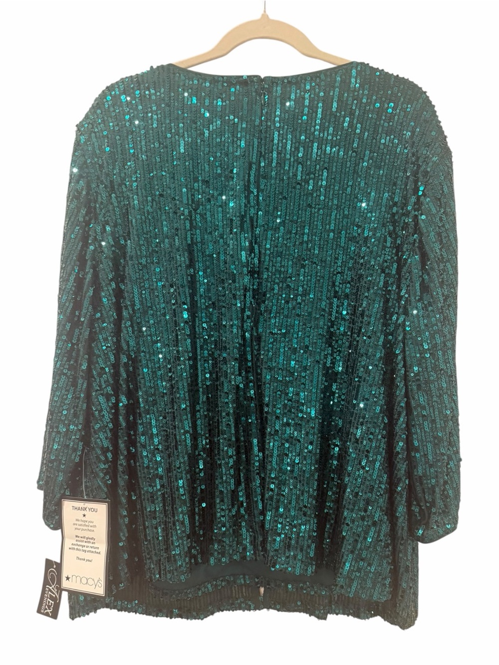 Alex Evenings Women's Plus Size Sequin Twinset Green One Piece size 3X - Picture 10 of 10